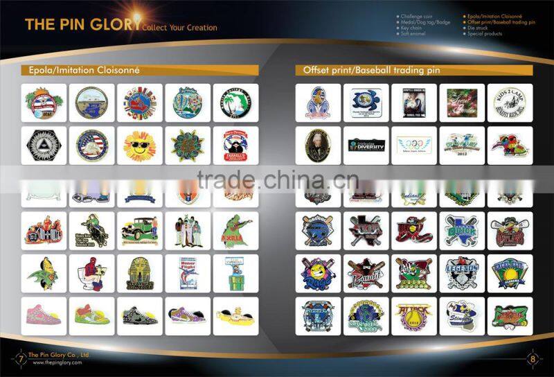 Custom lapel pin badge flag blue red and green dog tags