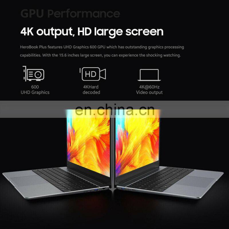 15.6 inch Win 10 CHUWI HeroBook Pro /HeroBook Plus 1920*1080 IPS Screen Dual core 8GB/12GB RAM 256GB SSD Laptop