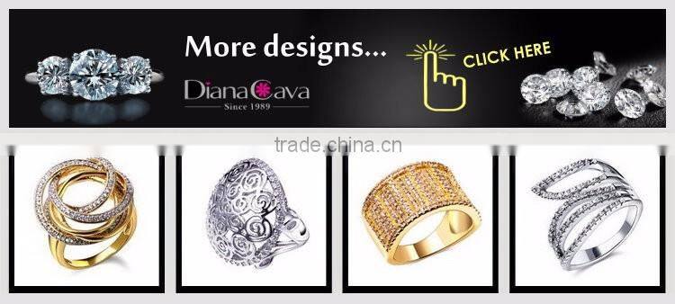 Newest Statement Fashion Pave Setting Cubic Zirconia Chunky Bridal Wedding Ring