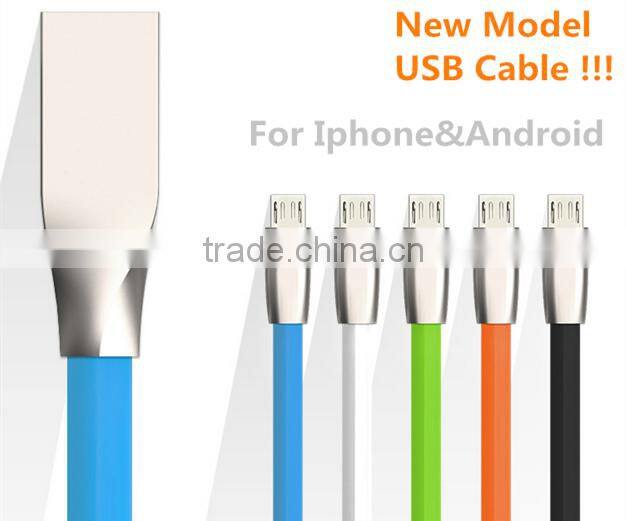 New Design Alloy USB 1M 2M 3M USB data cable for Samsung Android cellphone