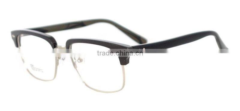 Acetate Square Spectacles Half Frame Vintage Glasses