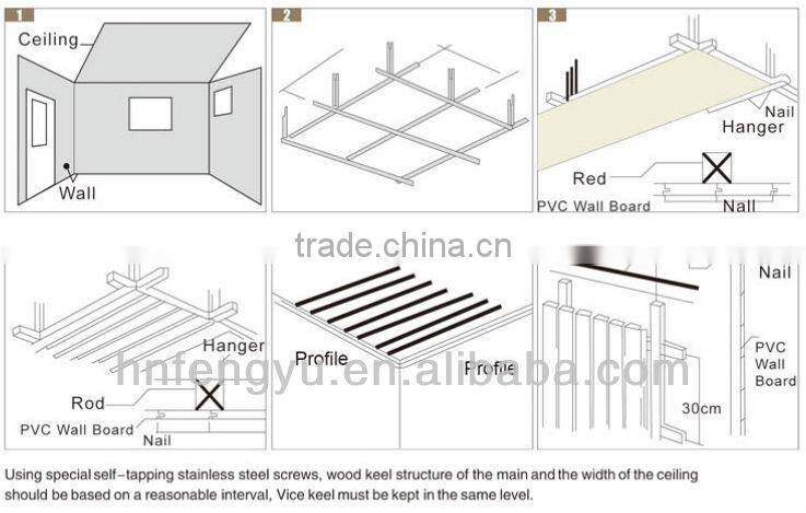 59.5cm flower design pvc ceiling& paneling for house design China manufacturer