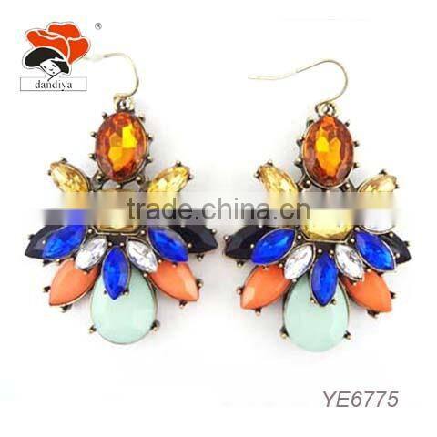Hot New Fashion Crystal Leaf Flower Ear Cuff Earring Clip On for Left Ear