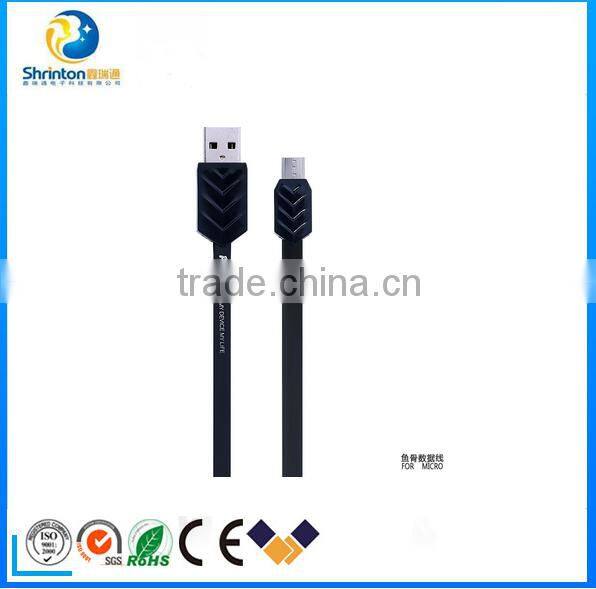 2015 Top Selling TPE Copper Core Micro usb cable sync usb charger cable for Android device