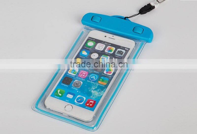 Lanyard and Luminous 4.5-6'' PVC Waterproof Bag Underwater Pouch Dirt Proof Durable Case Cover For iphone 6 plus For Samsung
