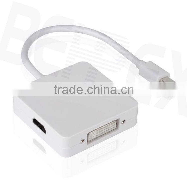 3 in 1 Mini Displayport DP to VGA DVI MDI Adpater Cable for Macbook