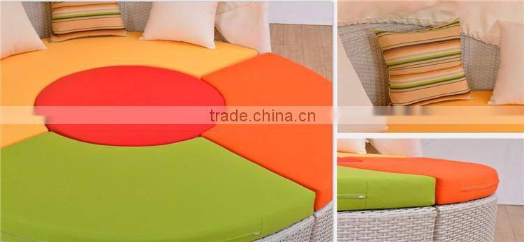 Muebles De Jardin Daybed Garden Rattan Lounge Bed Garden Polyrattan Round Daybed