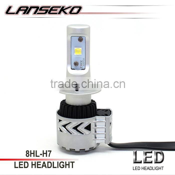 Powerful waterproof 40W per bulb led car headlight single beam H7 led headlight conversion kit