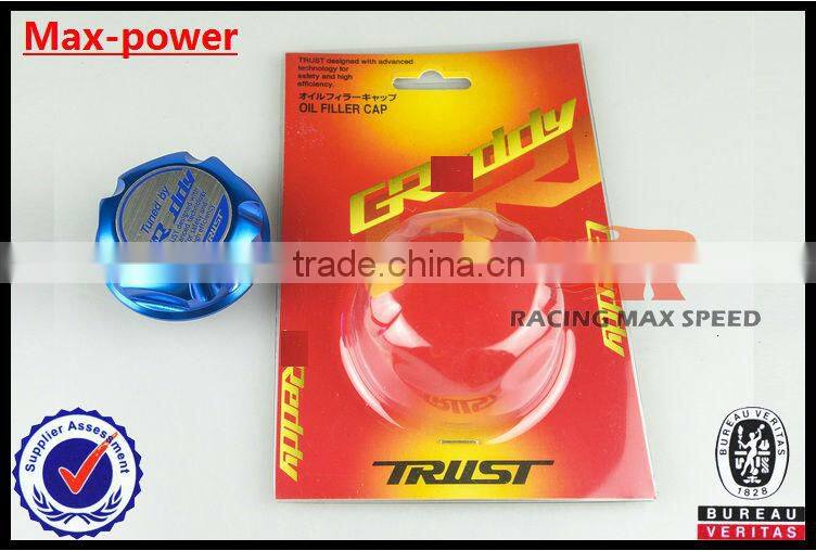 Brand new Suitable for Hyundai M33.6*4*60 aluninum Gredd* car auto fuel tank cap cover MP-CAP-02 blue