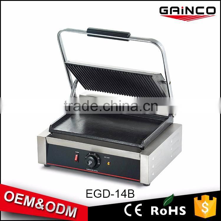 energy-saving bread sandwich maker commercial panini contact grill kitchen equipment 1 plate