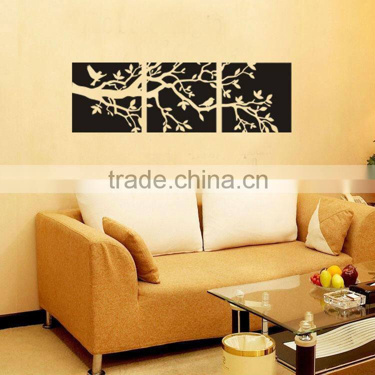 custom wall art sticker decal 3pcs tree designs
