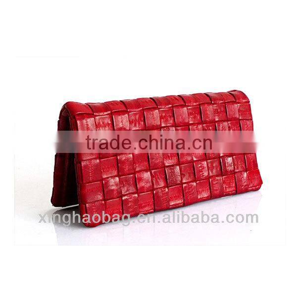 Noble crochet knitting wallet genuine eel skin wallet