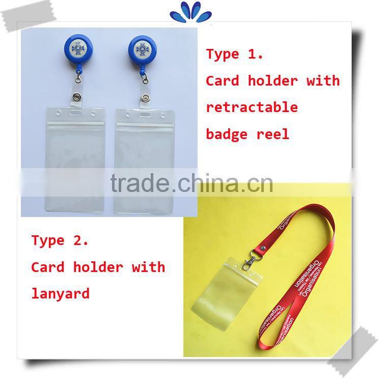 Cheap bulk clear plastic card holder for promotion sale