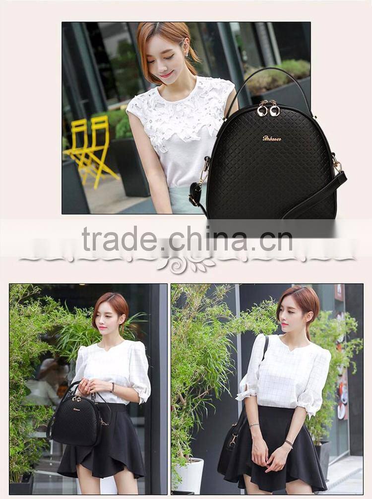 chain pattern fashion handbag new leisure girls PU shoulder backpack bag