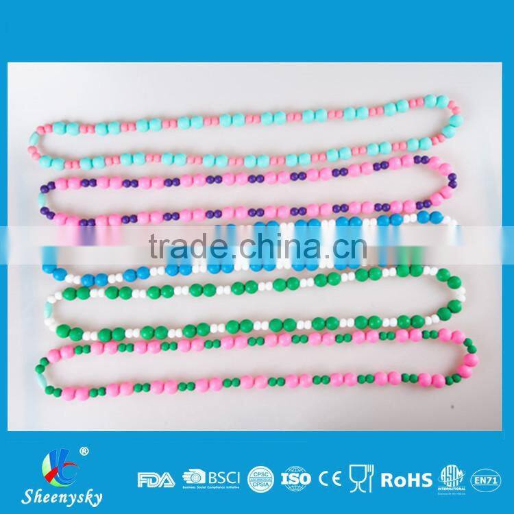hot Popular Baby Teething Silicon Necklace Baby Jewelry Wholesale Baby Safe Silicone Mom Nursing Jewelry Necklace