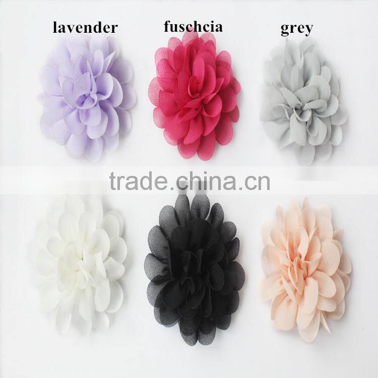 3.5inch Lotus Artificial Flower in purple for clothes flower/ Hair Clip/Pin Brooch/- 20colors for choose-Satin Lotus Flowers