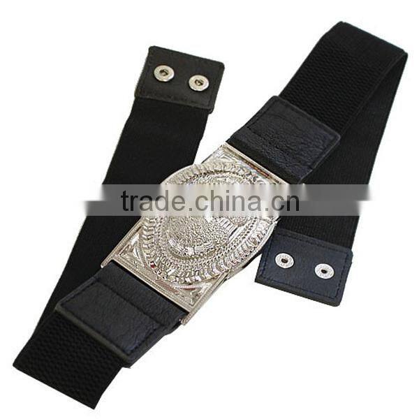 Fashion Silver Loop PU Leather Belt For Promotional gifts