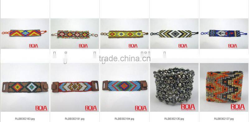 Imitation jewellery small glass seed beads pink tassels bracelets for children