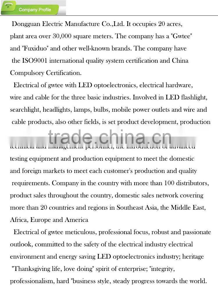 High capacity plastic led rechargeable torch