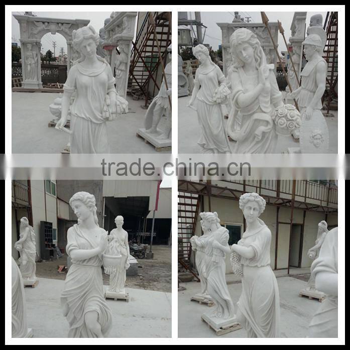 Garden Decor Marble Nude Woman Statue