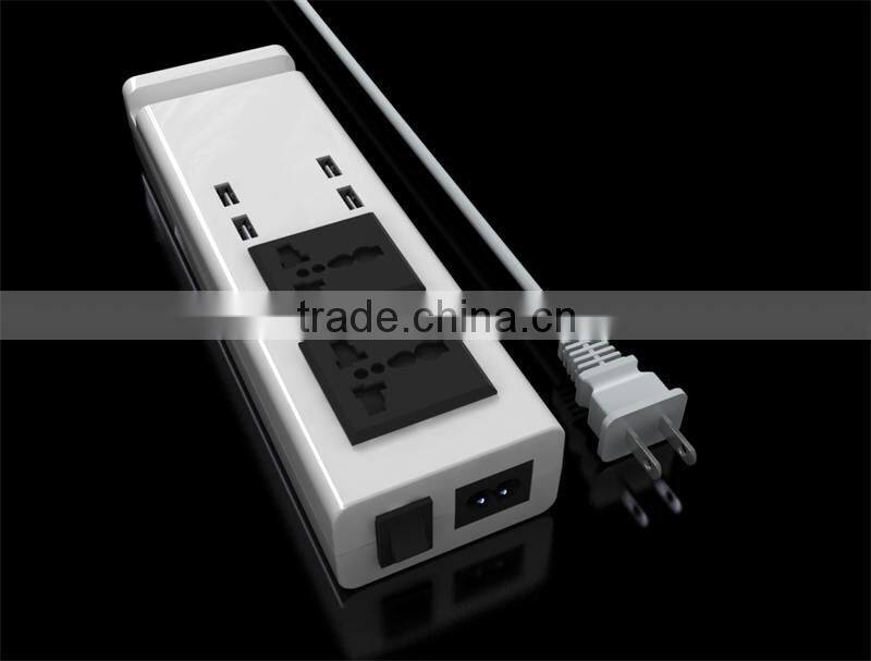 5V 3.4A Output 4 Port USB Charger 2 Socket with EU/UK/US Standard