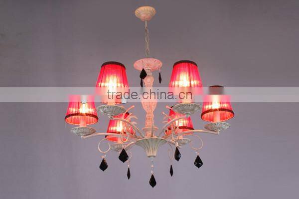 red fabric lampshade lighting&crystal chandelier&fashion pendant lamp