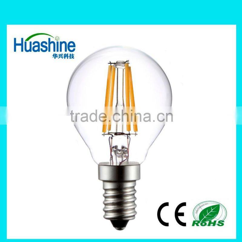 2016 new G45 E27 filament G45-2H 3W led e27 3w dimmable led filament led filament bulb