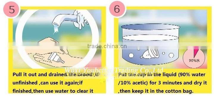 100% Medical Grade Silicone Menstrual Cup Health Soft Cup Menstruation For Lady