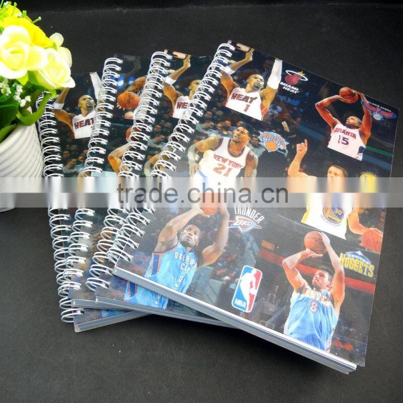 A5 full colors printing 3d spiral notebook