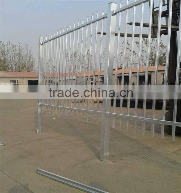 Hot dipped galvanized and powder coated designs for steel fence (Tread Assurance)