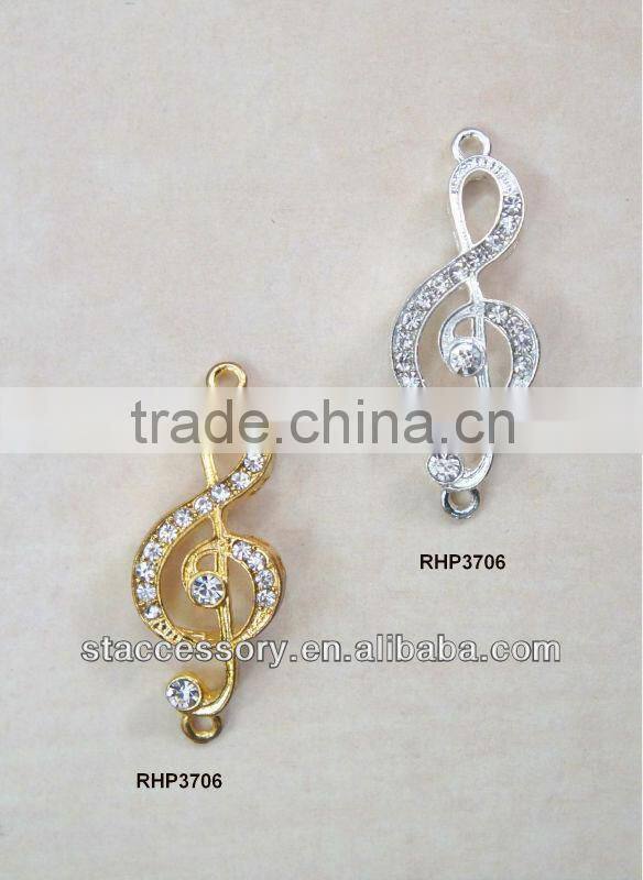 Wholesales music coonector charm, musical note charm, fashio music charm or pendant