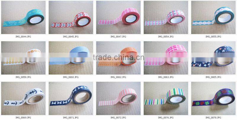 Over 200 patterns china japanese masking tape wholesale Decorative DIY rice paper tape painters tape sizes