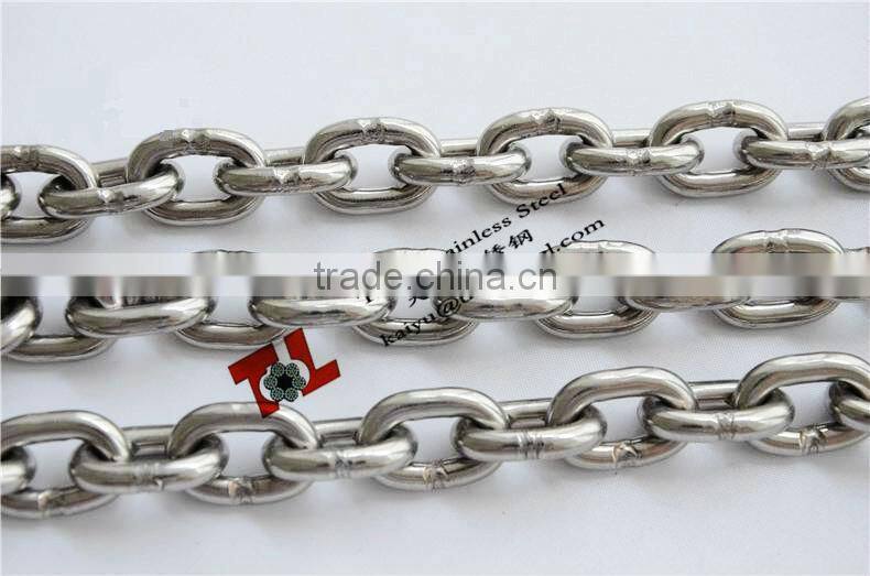 304 316 Stainless Steel DIN766 Short Link Chain with Diameter 5mm