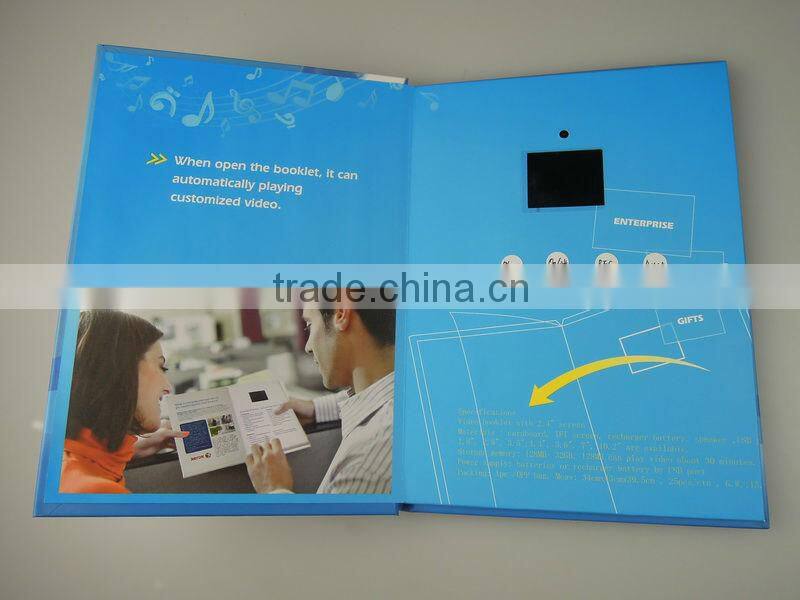 Newest and hot sale 2.4"LCD Video greeting card as invitation cards