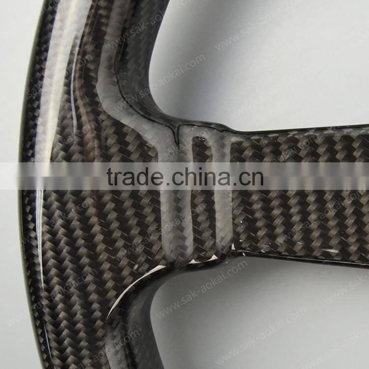 3K Twill Glossy Carbon Fiber Car Steering Wheel
