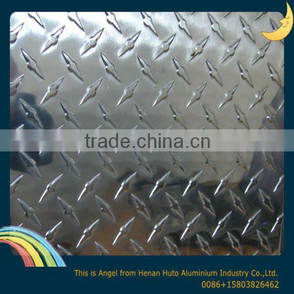 HUTO Embossed Aluminum Tread Plate/Sheet 1050H14 mirror finished (competitive price)