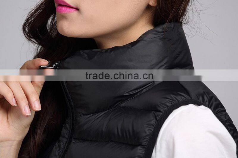 2015 latest purple Puffer polyester ladies purple vest