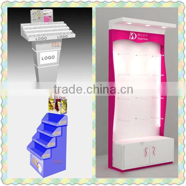 Pink And White ABS Floor Retail POS Displays With Silk Screen Printing
