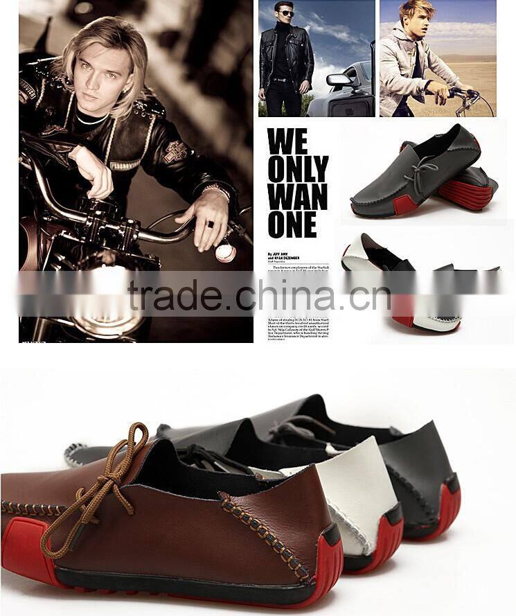 European New Genuine Leather Casual Loafer Driving Italian Shoes Men