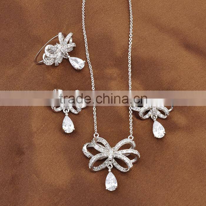 Custom Jewelry Wholesale Bow Dulhan Necklace And Earring Sets