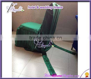 hunter green stripe dining chair covers with side pleats and two wings for dining chairs