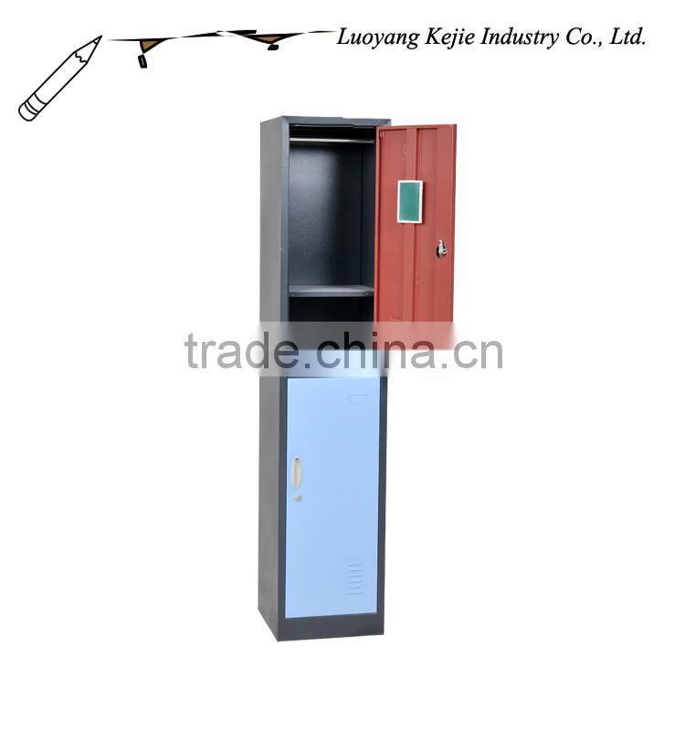 Knock Down Metal 2 Tier Gym Locker/Double Door Storage Locker