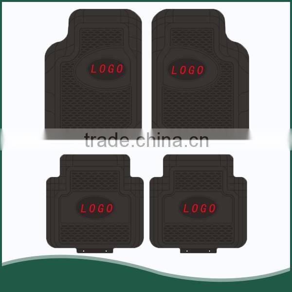 OEM 4pcs/5pcs of pvc car mat factory universal rubber mat with your own logo