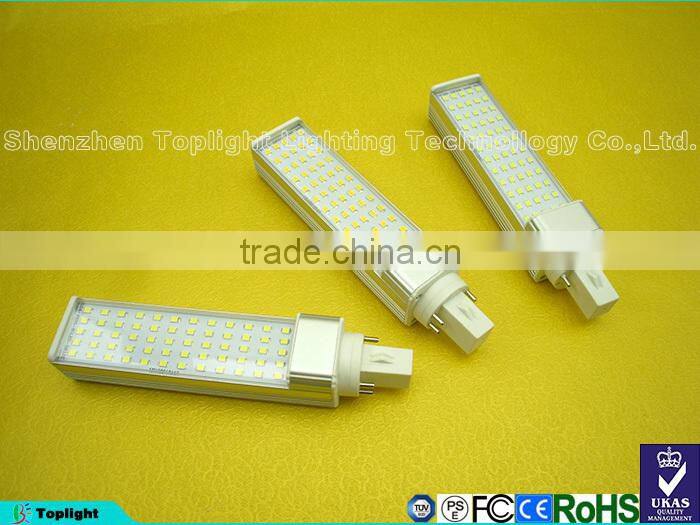 10W LED PL Light 2700k-7000k 2pin/ 4pin PLC LED Light G23/G24 Base