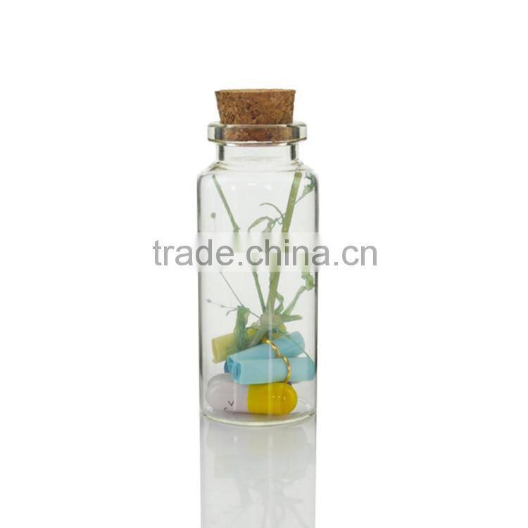 Tiny Clear Glass Jars Bottles with Cork Stoppers for DIY/Arts & Crafts/Projects/Decoration/ Party Favors