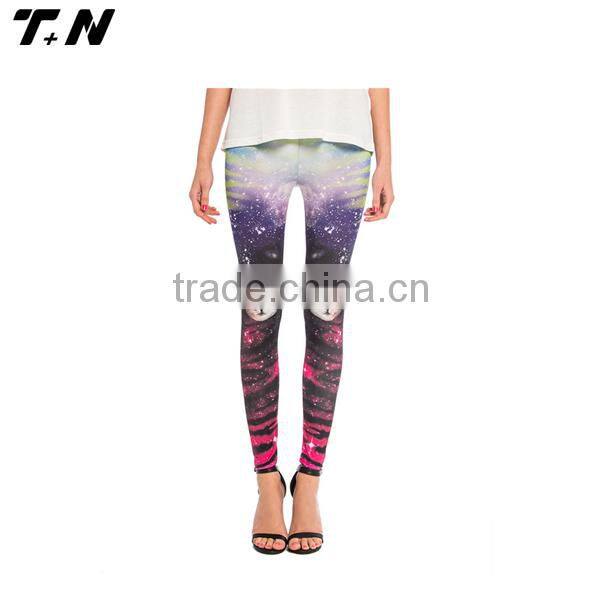 ladies stretchy 3D printed jogging Gym yoga leggings