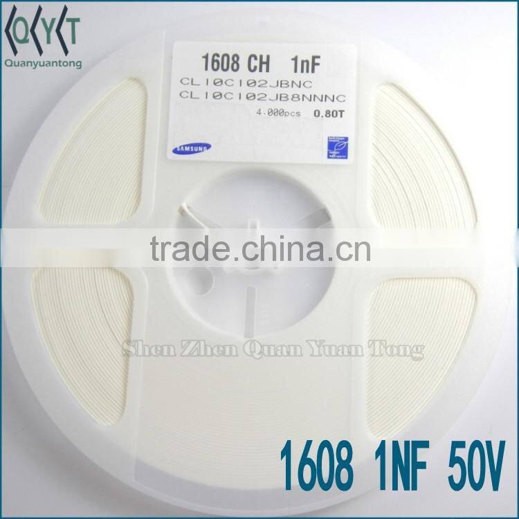 Capacitors 1608 1NF 50V NEW