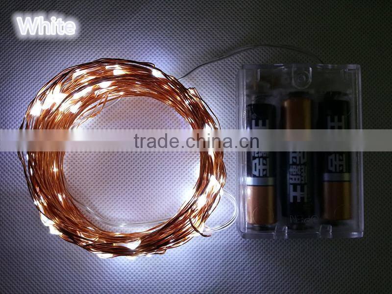 3AA Battery Operated 10M 100 leds Copper wire string lights 33FT Christmas light