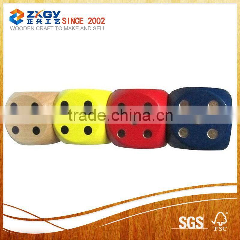 Black Customed Wood Dice With Gold Engraved Logo