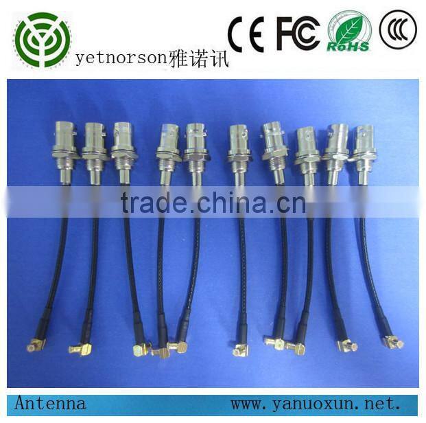 Yetnorson rf cable with RG 179 cable right angle MCX to BNC Q9 connectors